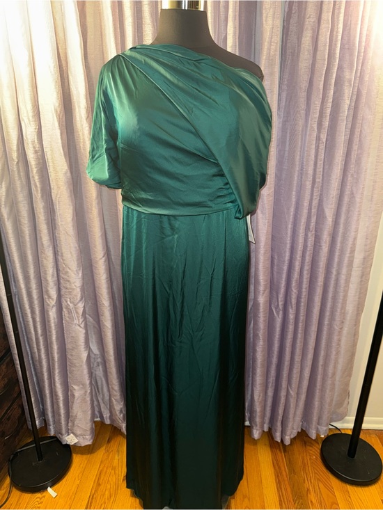 Unknown Dresses & Skirts - NWT Emerald Green One-Shoulder Satin Corset Formal Gown